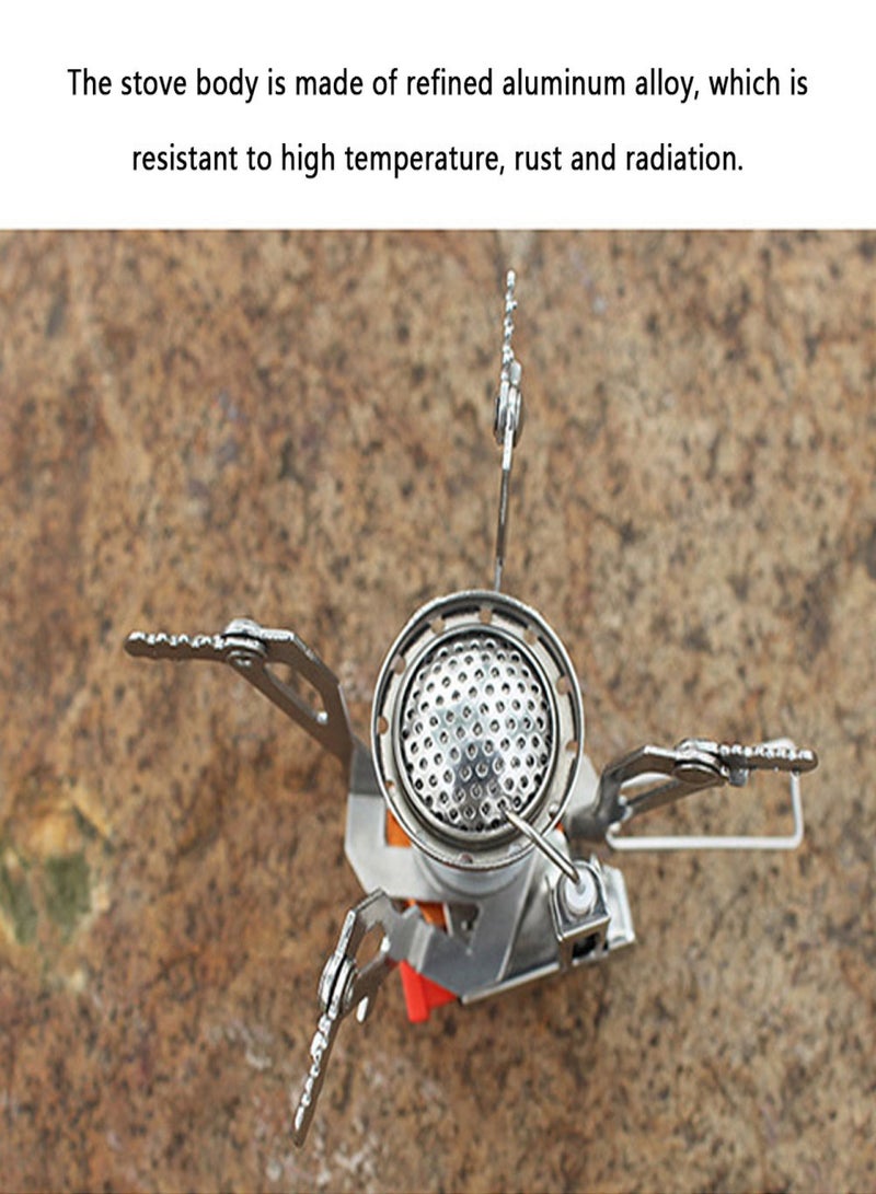 Generic Mini Camping Stove Portable Backpacking Gas Stove Pocket Stoves Burner with Piezo Ignition for Outdoor Camping Picnic Hiking Cooking - Image 3