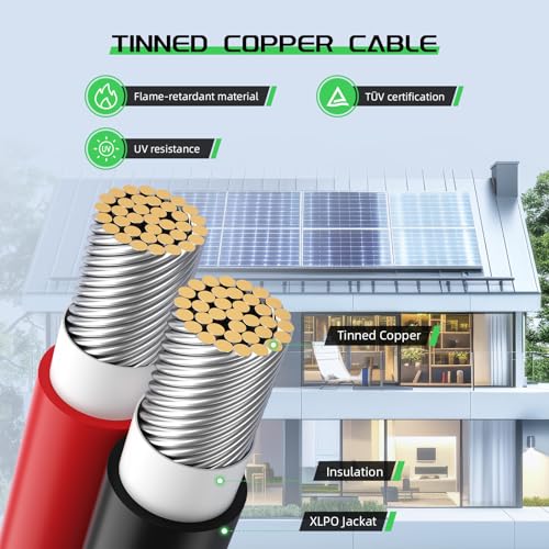 Bateria Power Solar Connectors for 2 Solar Panels, IP68 Waterproof Solar Panel Connectors Splitter, 4 to 2 Y Branch Parallel Adapter for Solar Cable Extension - Image 4
