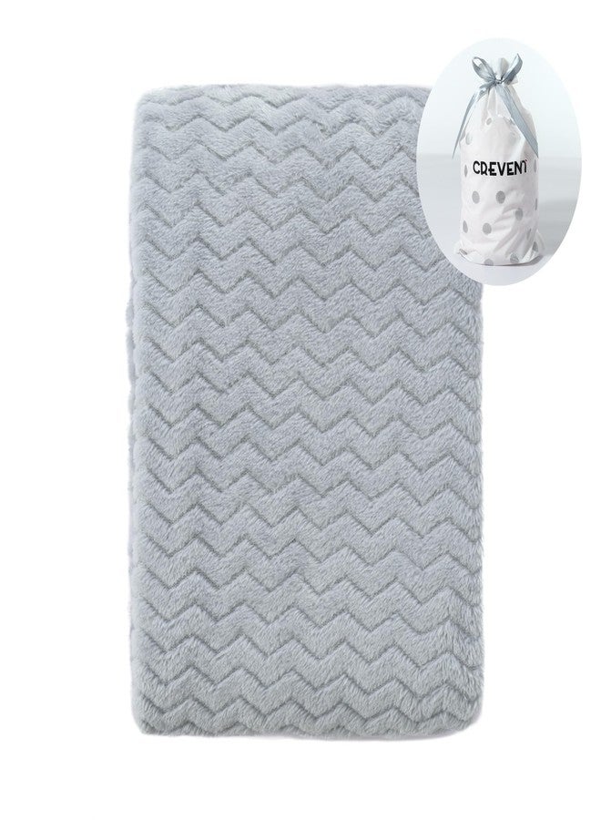 CREVENT 30''X40'' Soft Cozy Warm Baby Blankets for Boys Girls Solid Color - All Season Use - Newborn Essentials (Wave Grey) - Image 1