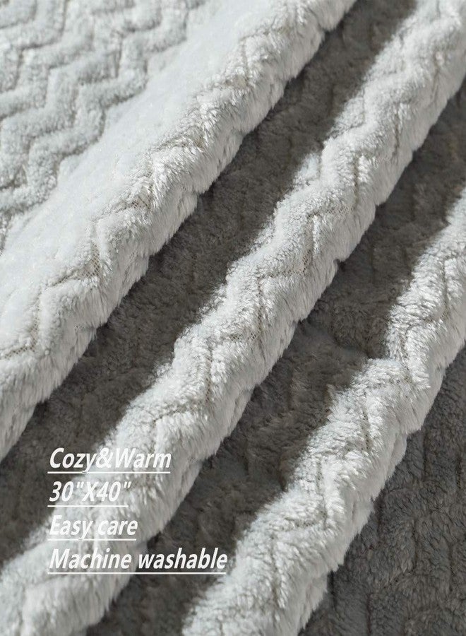 CREVENT 30''X40'' Soft Cozy Warm Baby Blankets for Boys Girls Solid Color - All Season Use - Newborn Essentials (Wave Grey) - Image 4