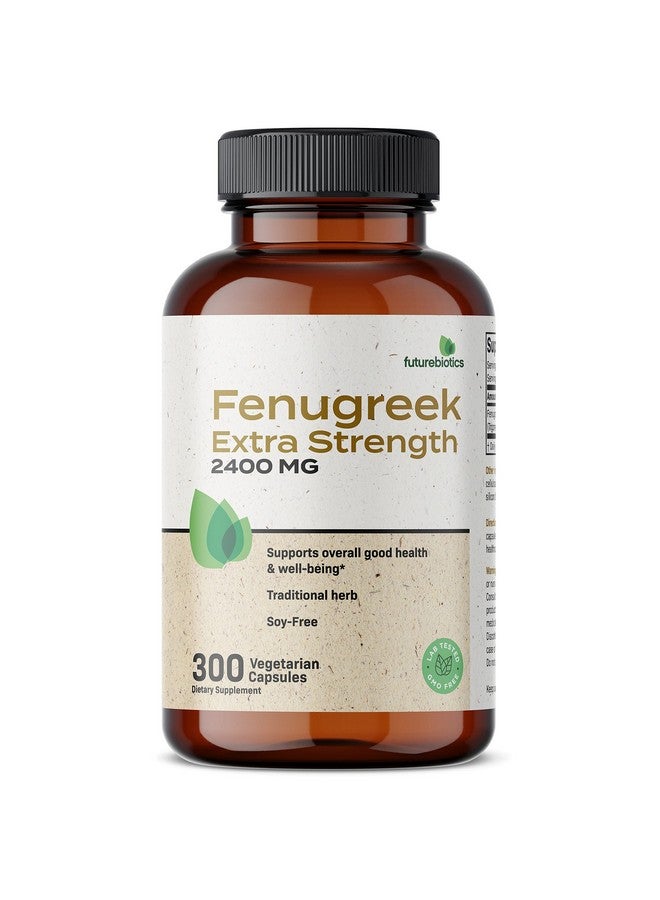 Futurebiotics Fenugreek Extra Strength 2400 Mg Supports Overall Good Health  Wellbeing Nongmo 300 Vegetarian Capsules - Image 1