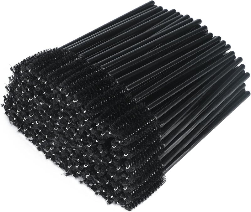FUIN Disposable Mascara Eyelash Wands Brush for Mascara Brushes for Eye Lashes Extension Eyebrow and Makeup, Mascara Use, Wand Applicator Lash Makeup Stick, Black, 50 Pcs - Image 1
