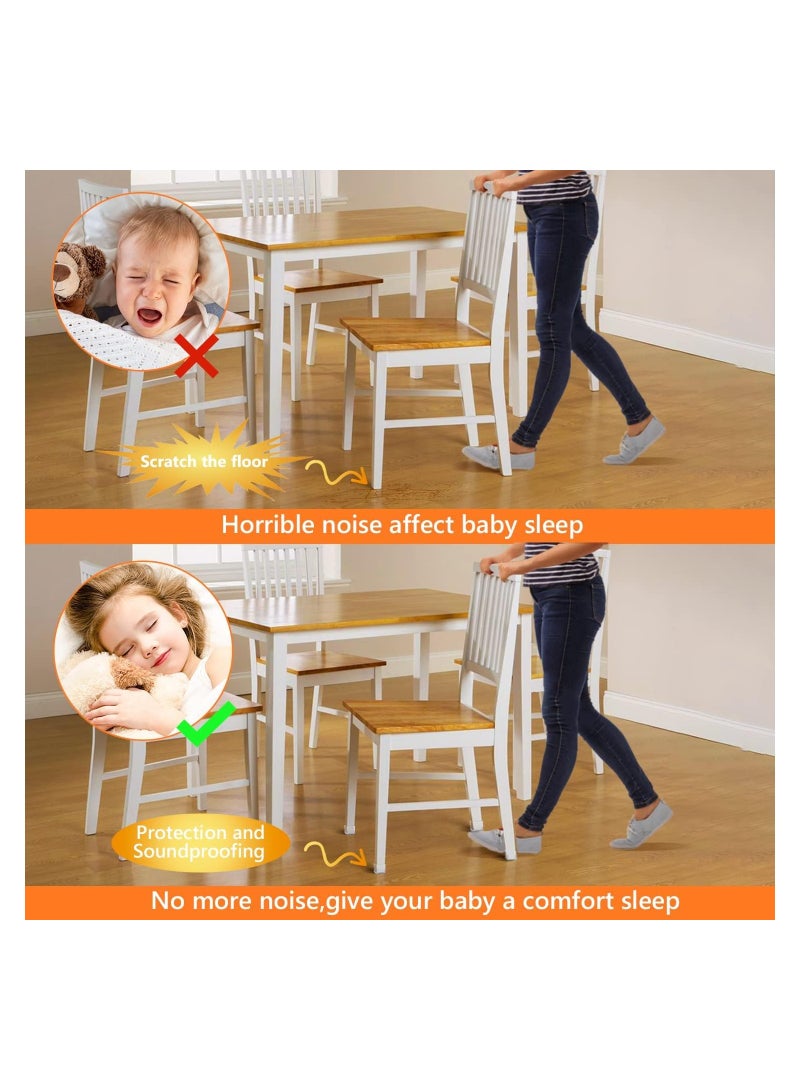 Zikra 36 Pcs Square Chair Leg Floor Protectors, Furniture Pads for Hardwood Floors Silicone Chair Leg Caps Cover - Image 4