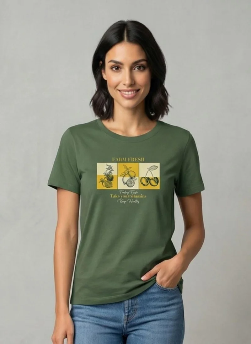 نوبيرو Nobero Women Regular Fit Printed T-shirt