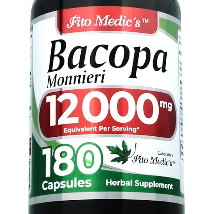 FITO MEDIC'S Lab | bacopa |180 Capsules | bacopa monnieri | Bacopa Pill | Bacopa Supplement - Image 1