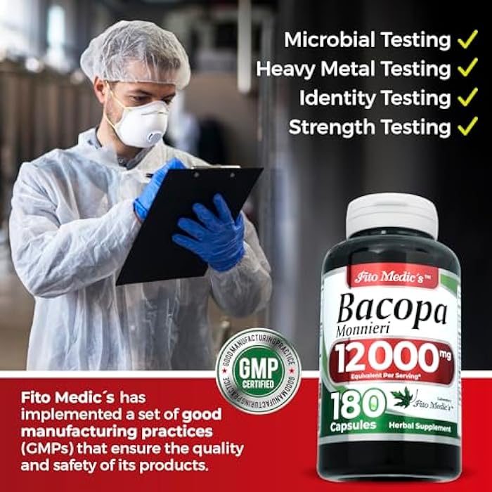 FITO MEDIC'S Lab | bacopa |180 Capsules | bacopa monnieri | Bacopa Pill | Bacopa Supplement - Image 5