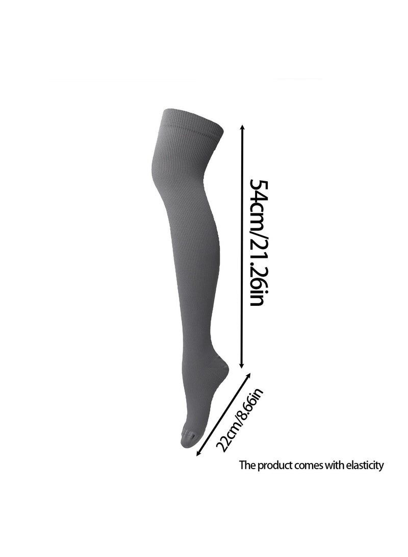Generic 3 Pack run Socks, Soft Long Calf Baseball Socks Athletic Running Socks  Long Sock Sports Outdoor Socks Compression Sock - Image 2