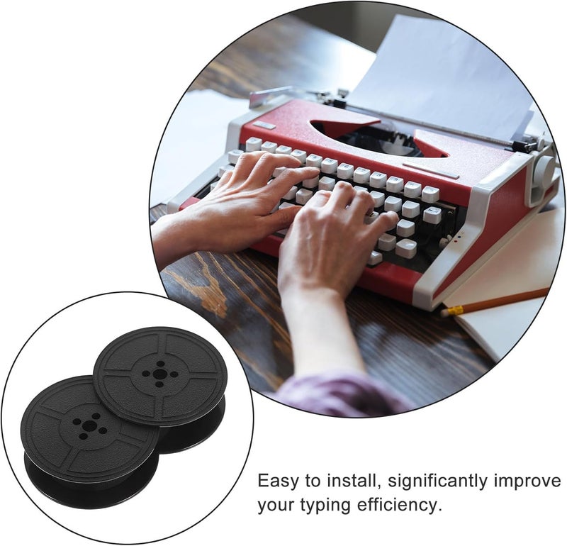 Generic 4pcs Portable Typewriter Ribbon Universal Refill Dual Spool Ink Tape for Printers & Calculators Mechanical Typewriter Ribbon Replacement - Image 3
