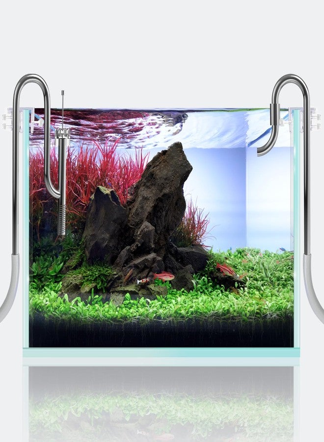 FZONE Aquarium Stainless Steel Skimmer Lily Pipes Inflow and Outflow with Spin Skimmer and Adjustable Rod for Aquarium Filter 1/2''(12/16mm) Tubing - Image 5