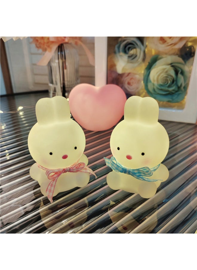 Generic Cartoon Ins Creative Led Vinyl Night Light Chicken Animal Night Market Stall Supply Night Market Children's Luminous Toys-Colour:Jianjian Rabbit/small Size  - Image 4