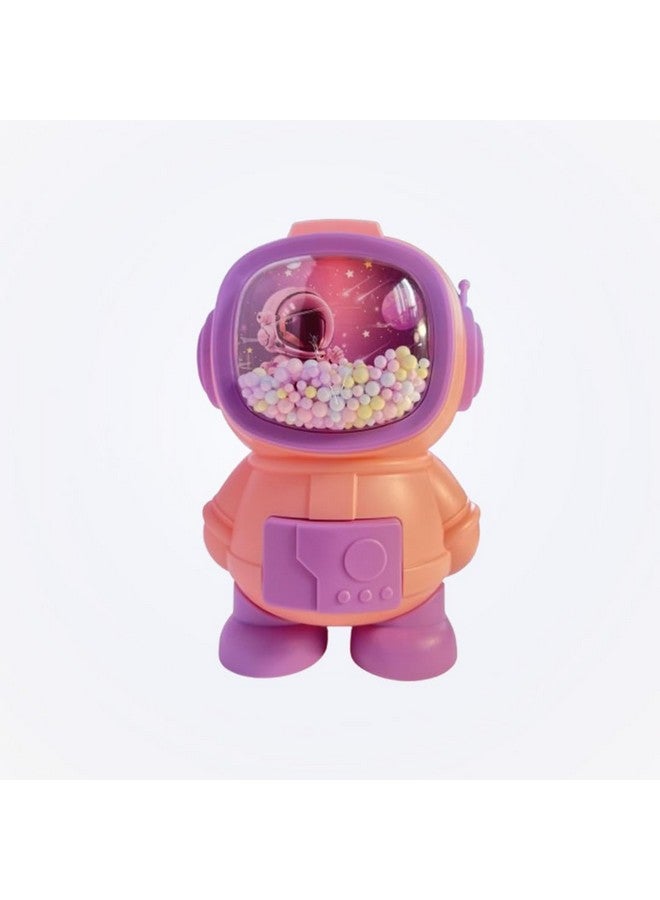 Ngel Cartoon Design Plastic Piggy Bank || Creative Cute Money Bank || Coin Saving Bank for Boys & Girls (Pack of 1) (Astronaut - Pink) - Image 1