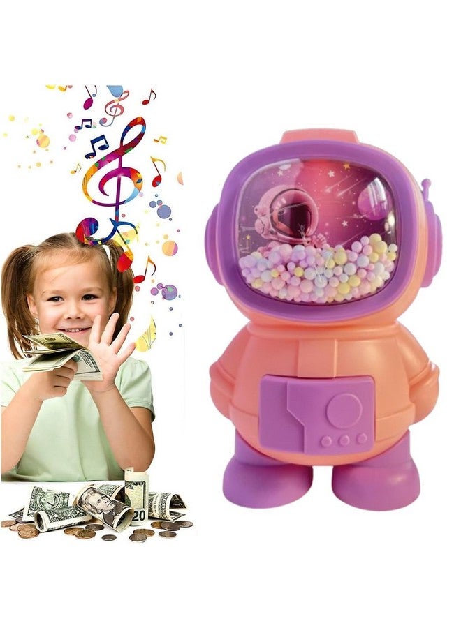 Ngel Cartoon Design Plastic Piggy Bank || Creative Cute Money Bank || Coin Saving Bank for Boys & Girls (Pack of 1) (Astronaut - Pink) - Image 4