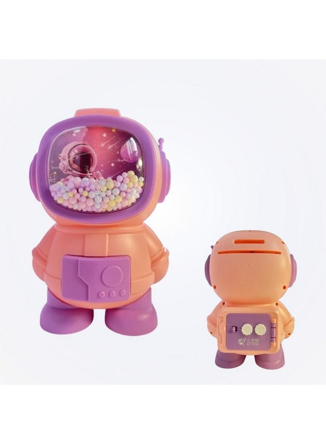 Ngel Cartoon Design Plastic Piggy Bank || Creative Cute Money Bank || Coin Saving Bank for Boys & Girls (Pack of 1) (Astronaut - Pink) - Image 2