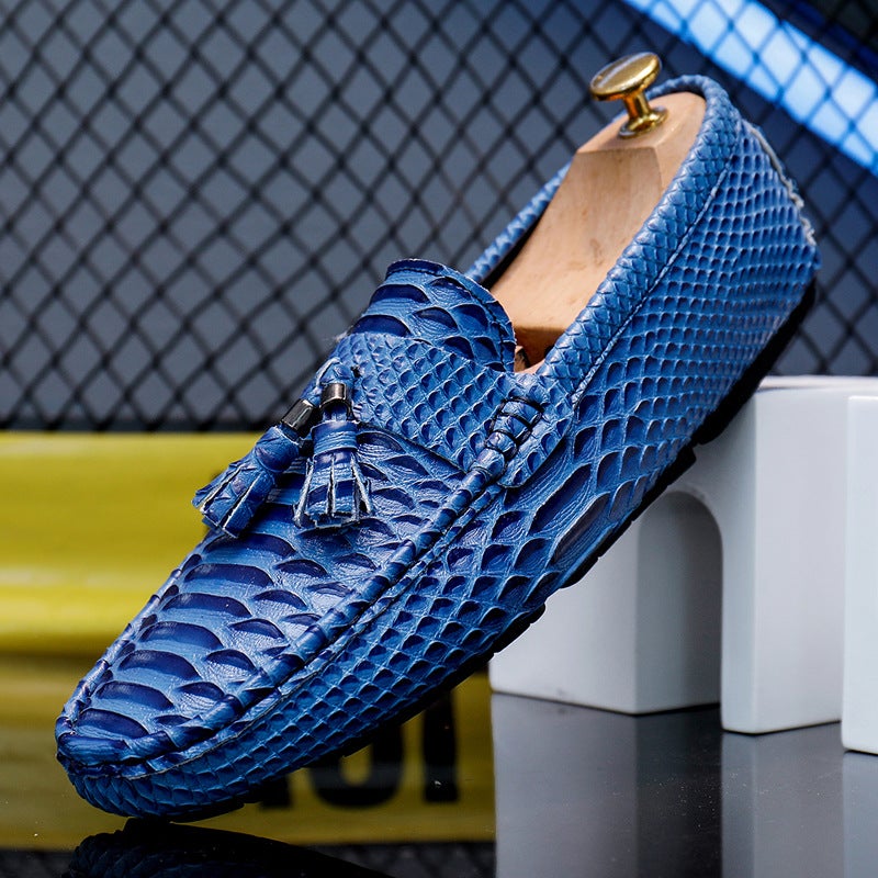 Men'S Casual Shoes Tassel Men'S Leather Shoes Handmade Shoes Retro British Fashion Shoes Leather Shoes Men'S Peas Shoes - Image 3