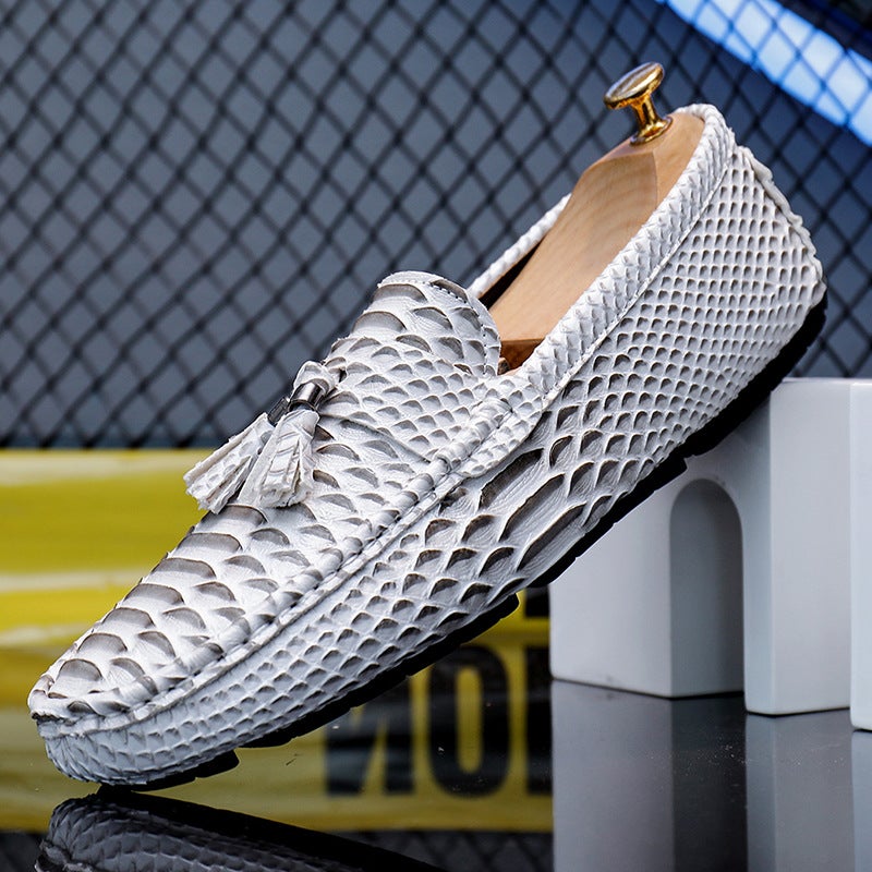 Men'S Casual Shoes Tassel Men'S Leather Shoes Handmade Shoes Retro British Fashion Shoes Leather Shoes Men'S Peas Shoes - Image 4