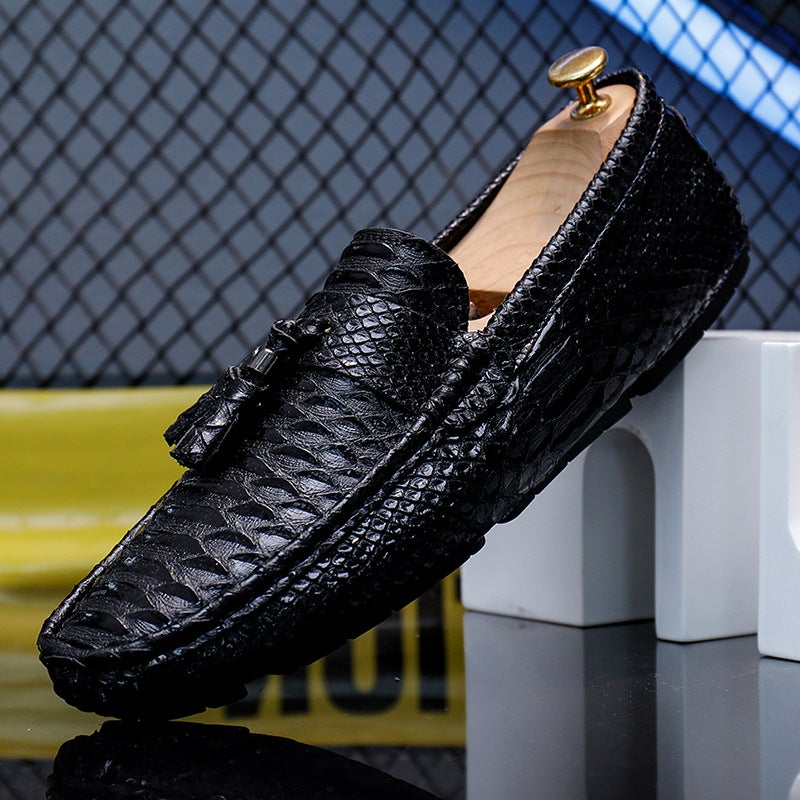 Men'S Casual Shoes Tassel Men'S Leather Shoes Handmade Shoes Retro British Fashion Shoes Leather Shoes Men'S Peas Shoes - Image 5
