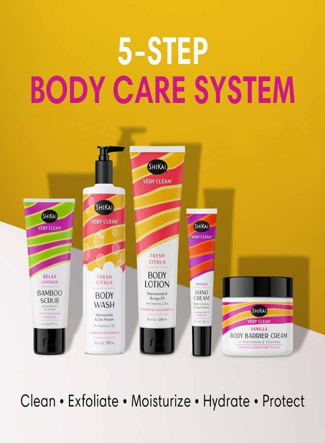 ShiKai Very Clean Bamboo Body Scrub (Detox Vanilla Latte, 6 oz) | Gentle Hydrating & Exfoliating Skin Cleanser | With 5 Fruit Complex & AHA Acids - Image 4