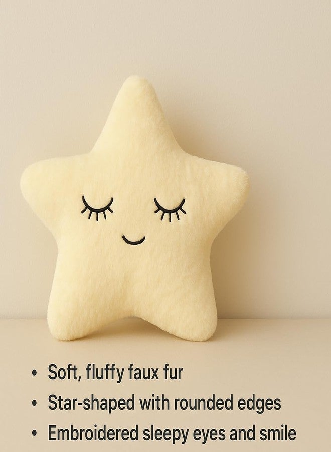 HAPPY BRO Yellow Color Star Shaped Pillow Super Soft Plush Decorative Cushion for Kids, Nursery, Bedroom & Home Décor - Image 3