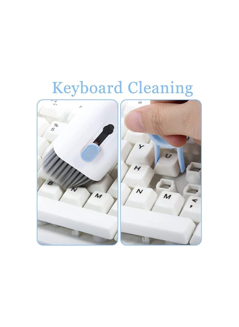 7 in 1 Multifunctional Cleaning Tool, Earphones Cleaner Kit for AirPods, Keyboard Cleaning Brush, Portable Electronics Cleaning Kit for Laptop, PC, Keyboard, Earphones, Cell Phone(blue) - Image 4