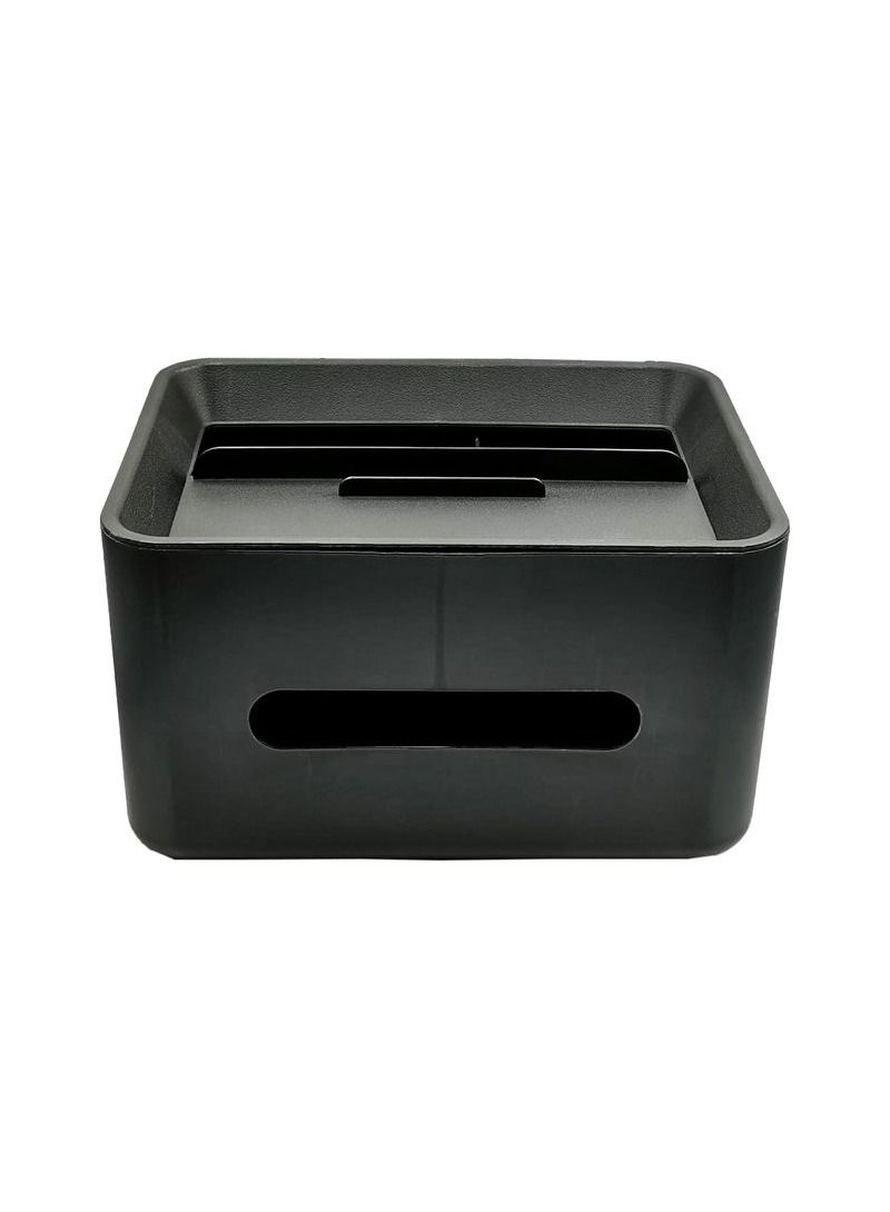 MOB Car Arm Rest Drink Holder Cup Holder, Multifunction Car Armrest Storage Box Organizer Black With Silver - Image 3