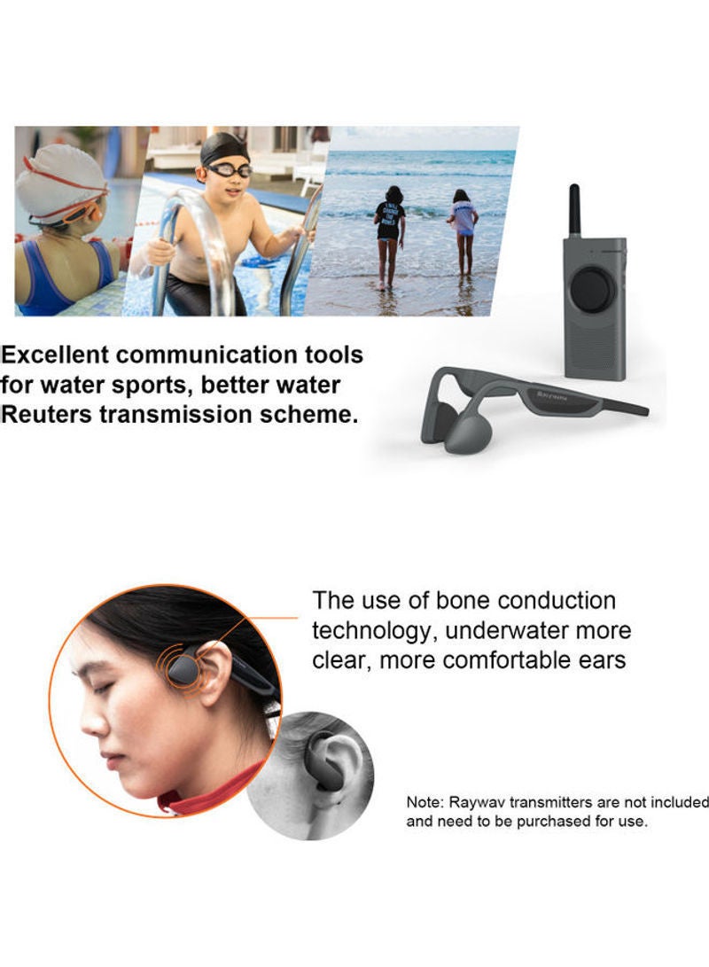 NIBEMINENT Bone Conduction Swimming Wireless Headphones Black  - Image 4