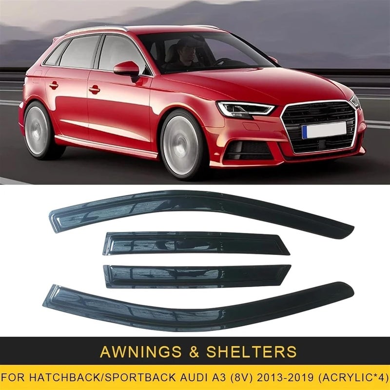 DEMULAX Auto Side Window Wind Deflectors for A3 8P 8V - Image 3