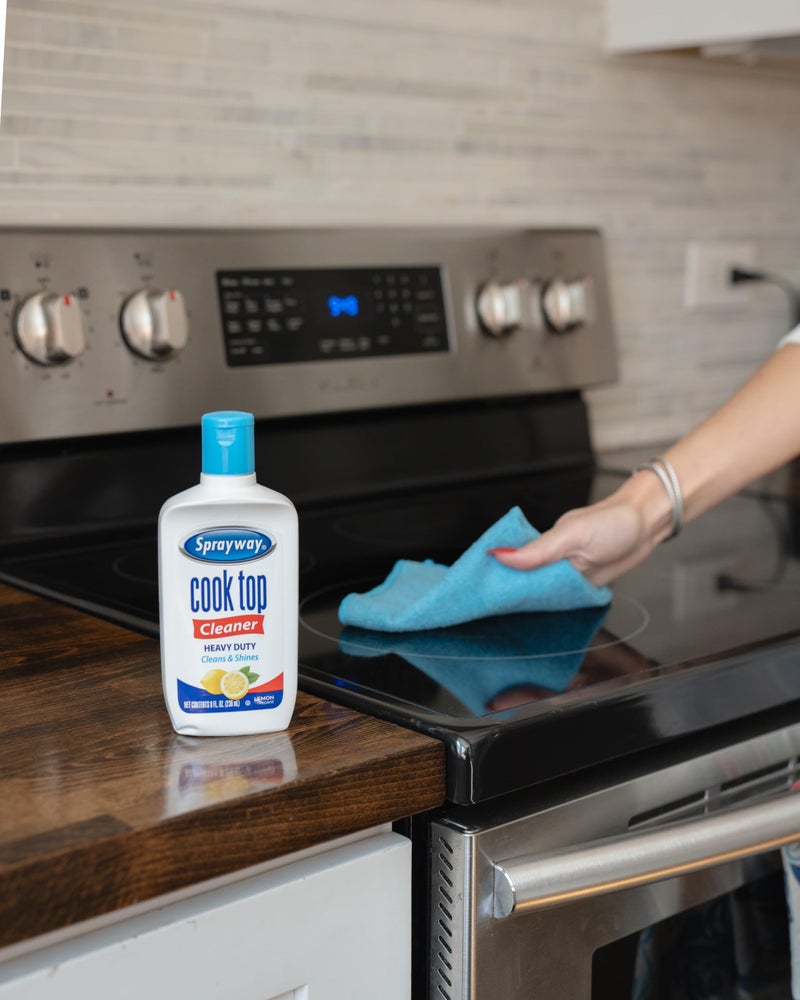 Sprayway Cook Top Cleaner, 8oz, Pack of 12 | Removes Grease, Grime & Stubborn Stains | Streak-Free Shine, Safe for Glass & Ceramic Cooktops | Easy-to-Use Formula - Image 4