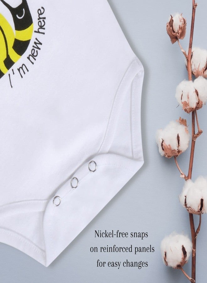 Simply Soft Baby Onesie for Newborn to 12 Months,Soft Cotton Bodysuit with “Hello World” Print - 220 GSM | Unisex | Comfortable & Breathable baby clothes - Image 4