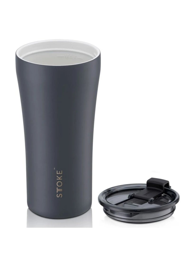 STTOKE Ceramic Insulated Leakproof Tumbler Bottle - 460ml (Slated Grey) - Image 3
