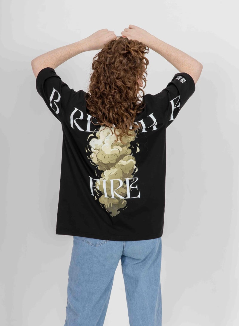 KA-1 KA-1 BREATHE FIRE T-SHIRT BLACK  - Image 2