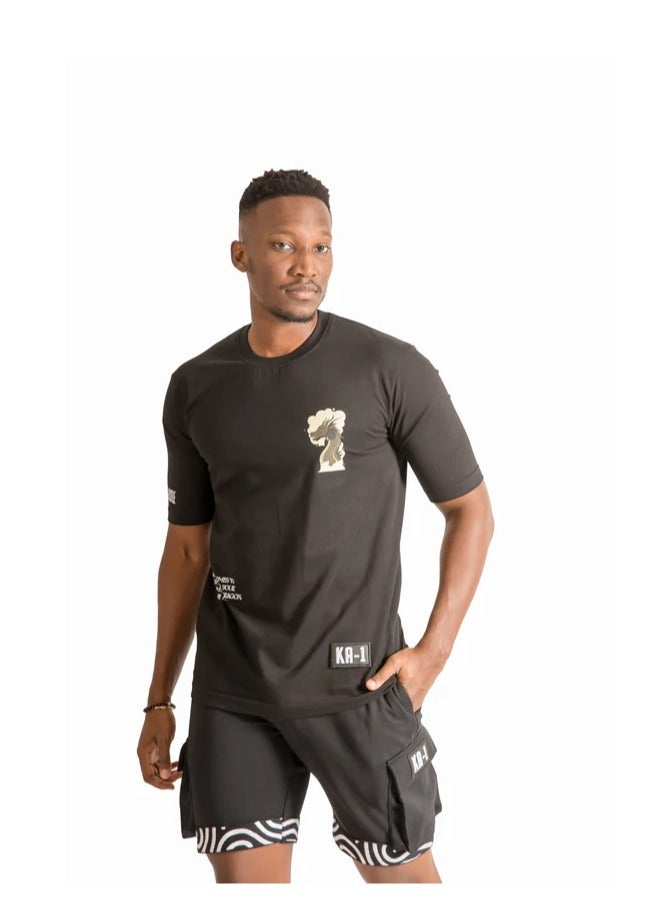 KA-1 KA-1 BREATHE FIRE T-SHIRT BLACK  - Image 4