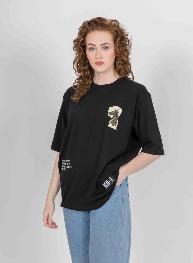KA-1 KA-1 BREATHE FIRE T-SHIRT BLACK  - Image 3