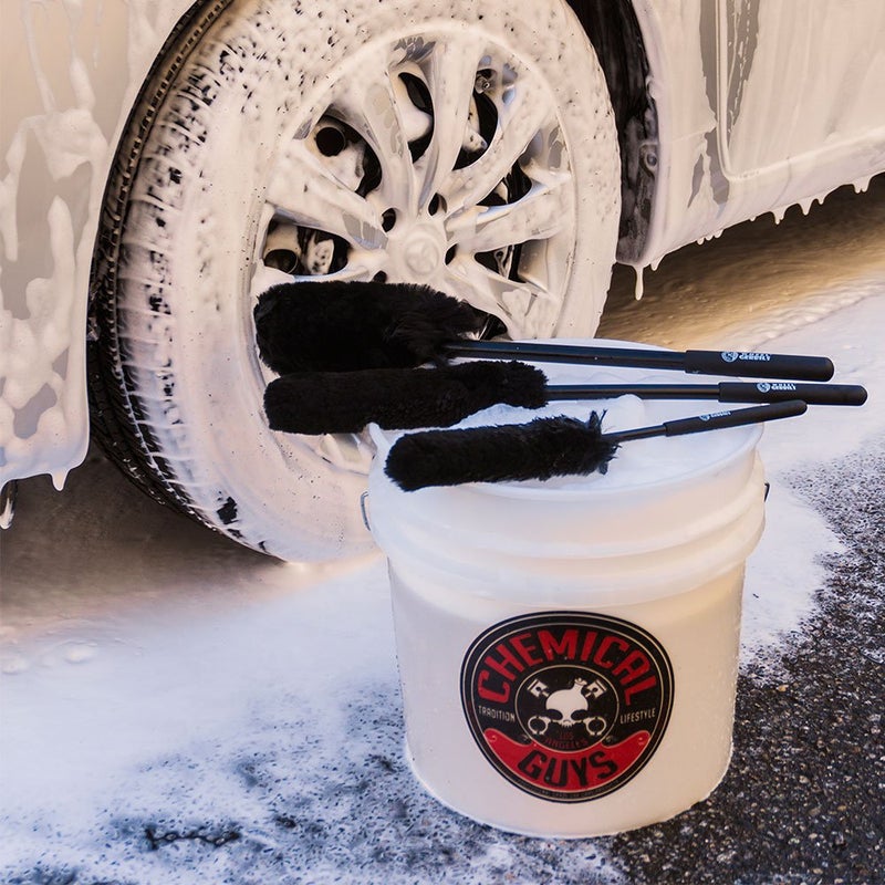 Chemical Guys ACC602 Extended Reach Wheel/Gerbils Wheel/Rim Brush (3 Brushes), 3 Pack - Image 2