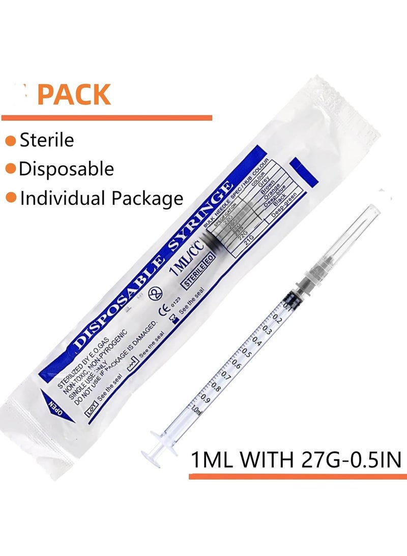 NOVAMED Pack Of 10s 1Ml Sterile Syringe Luer Slip With Needle 27Gx1 - Image 3