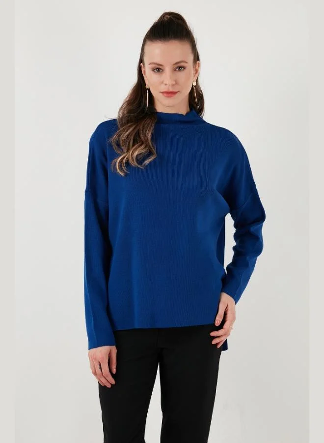 Lela Lela Cotton Long Back Standing Collar 2-Pack Knitwear Sweater Women's SWEATER 4615002S2