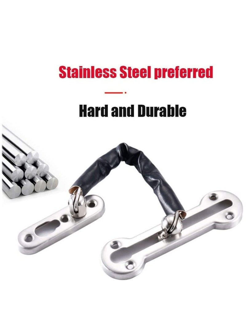 ROBUSTLINE Zinc Door Chain Guard Heavy Matt Black With Spring Anti Theft Press Lock Punch Free Door Chain Lock Bedroom Home Apartment Hotel Security Door Sliding Safety Chain Lock Stainless Steel Easy D3805  - Image 3