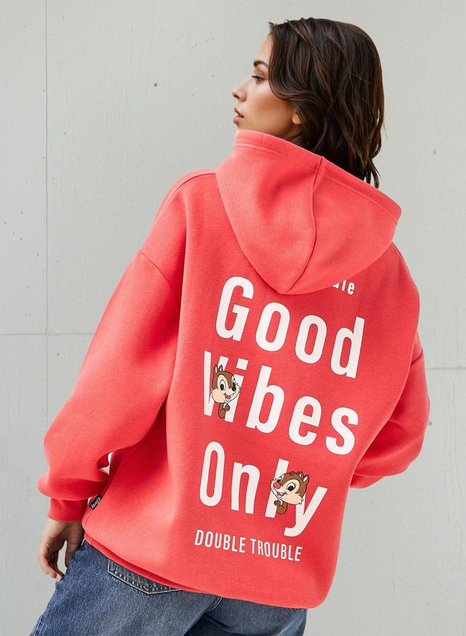 SP Characters Regular Fit Hoodie with Chip and Dale Print - Image 1