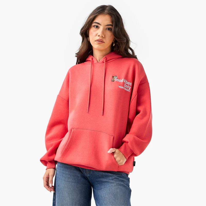 SP Characters Regular Fit Hoodie with Chip and Dale Print