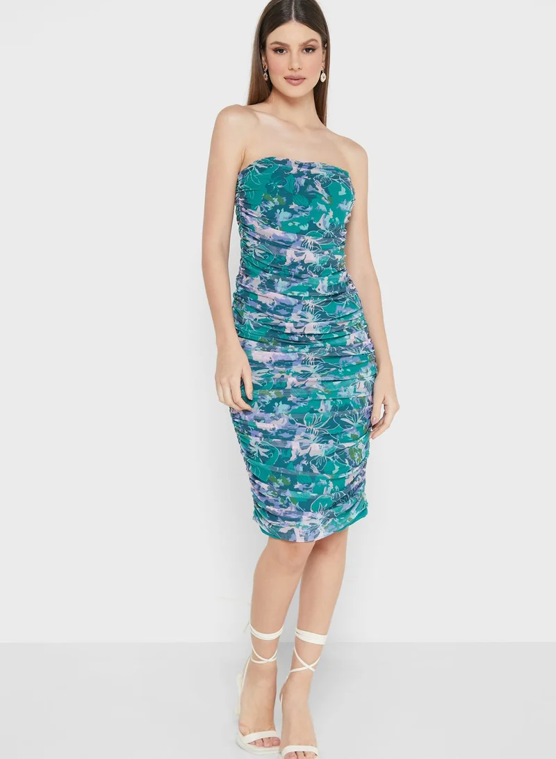 Chi-Chi London Floral Printed Strappy Dress