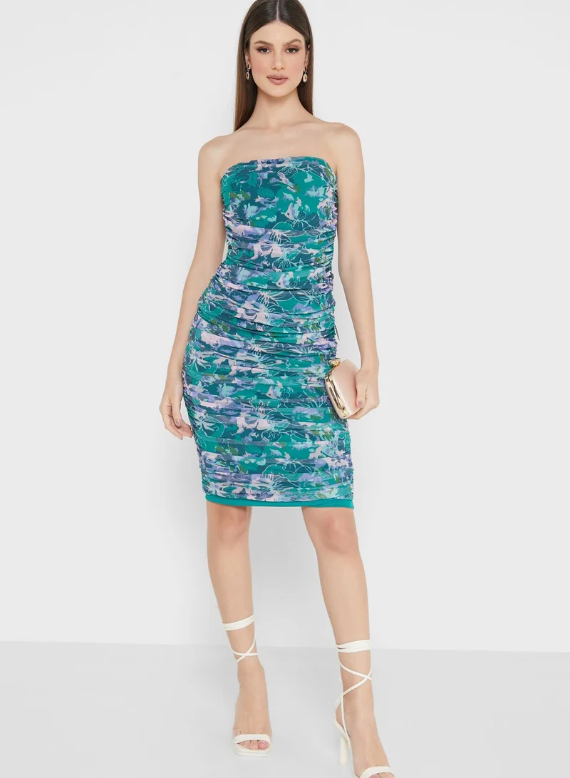 Chi-Chi London Floral Printed Strappy Dress