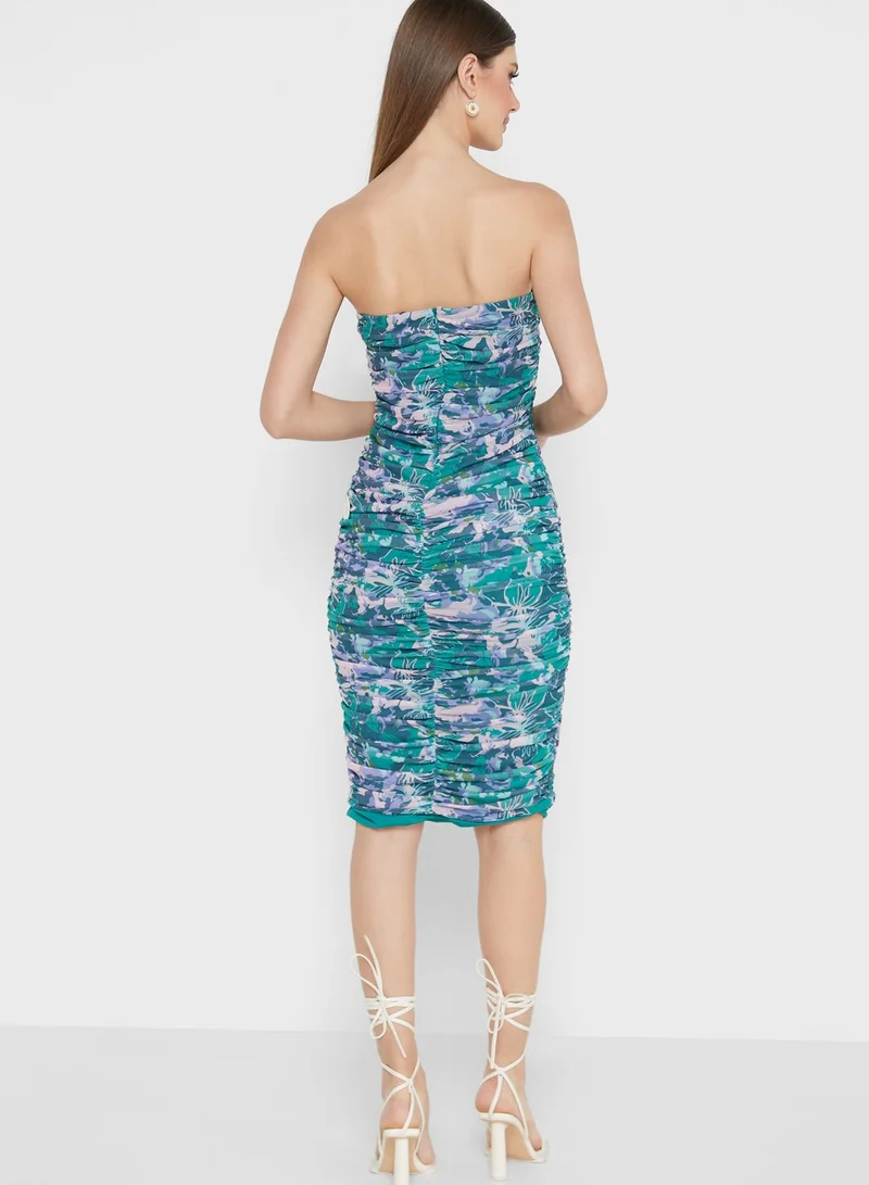 Chi-Chi London Floral Printed Strappy Dress