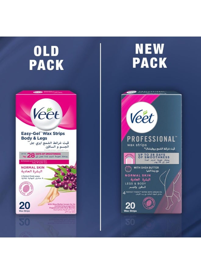 Veet Easy Gel Hair Removal Wax Strips - Normal Skin Multicolour - Image 2