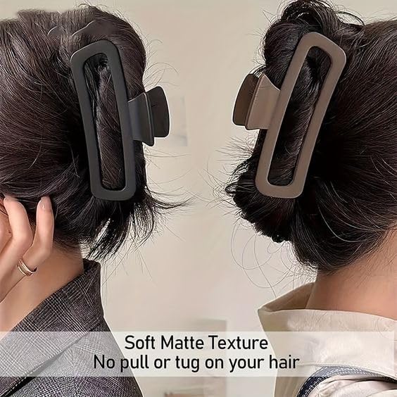 Cerrito Hair Claw Clips for Women Girls – 4 Large and 4 Small Pcs Strong Hold Clamps for Thick Thin Hair, Matte Nonslip Jaw Clips, Neutral Butterfly Claw, Styling, Ponytail Holder, Multicolor - Image 5