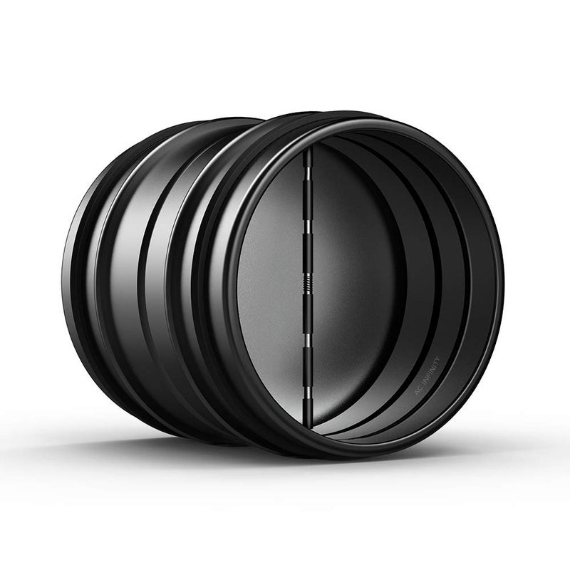AC Infinity 8 Backdraft Damper OneWay Airflow Ducting Insert with SpringLoaded Folding Blades for 8 Ducting in Range Hoods and Bathrooms Fans