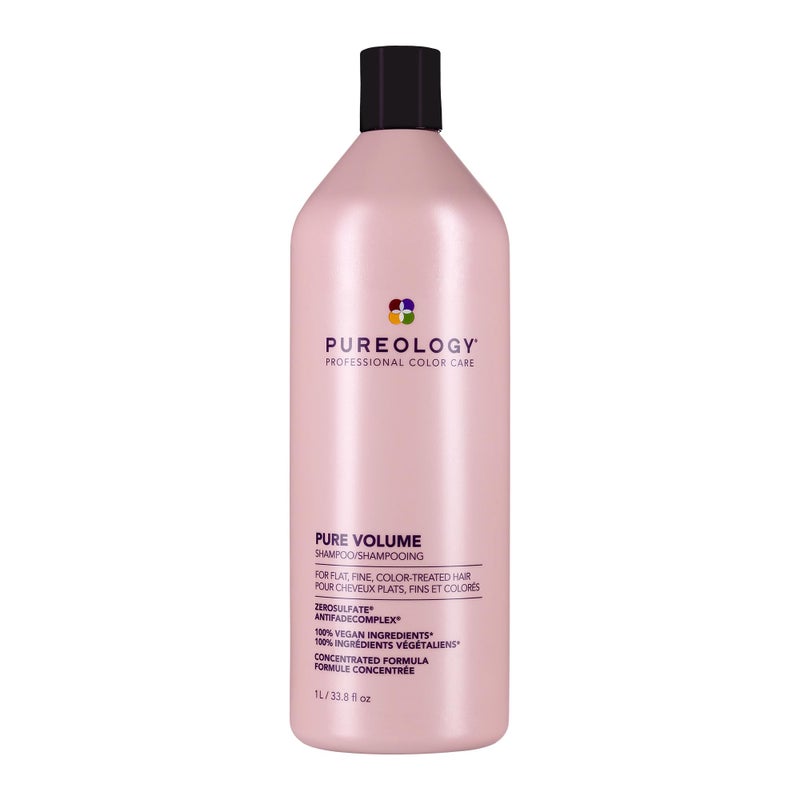 Pureology Pure Volume Shampoo - Enhances Volume and Movement, Lightweight Shampoo for Fine, Flat, Color Treated Hair, Sulfate-Free & Vegan, 33.8 Fl Oz - Image 1