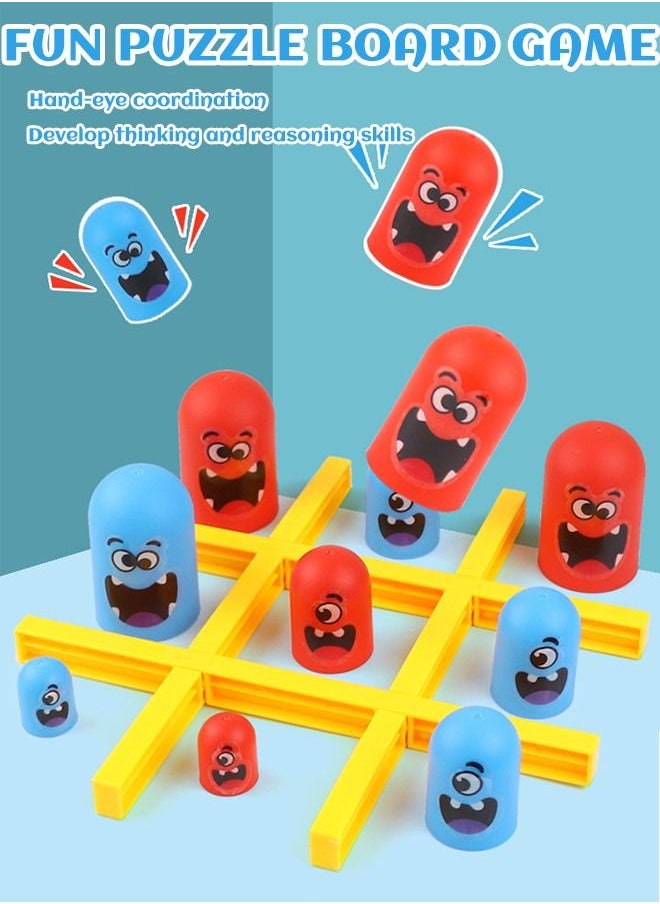 NIBEMINENT - Tic Tac Toe Plastic Board Game Battle for Kids Table Toys Multiple Play Methods - Image 1