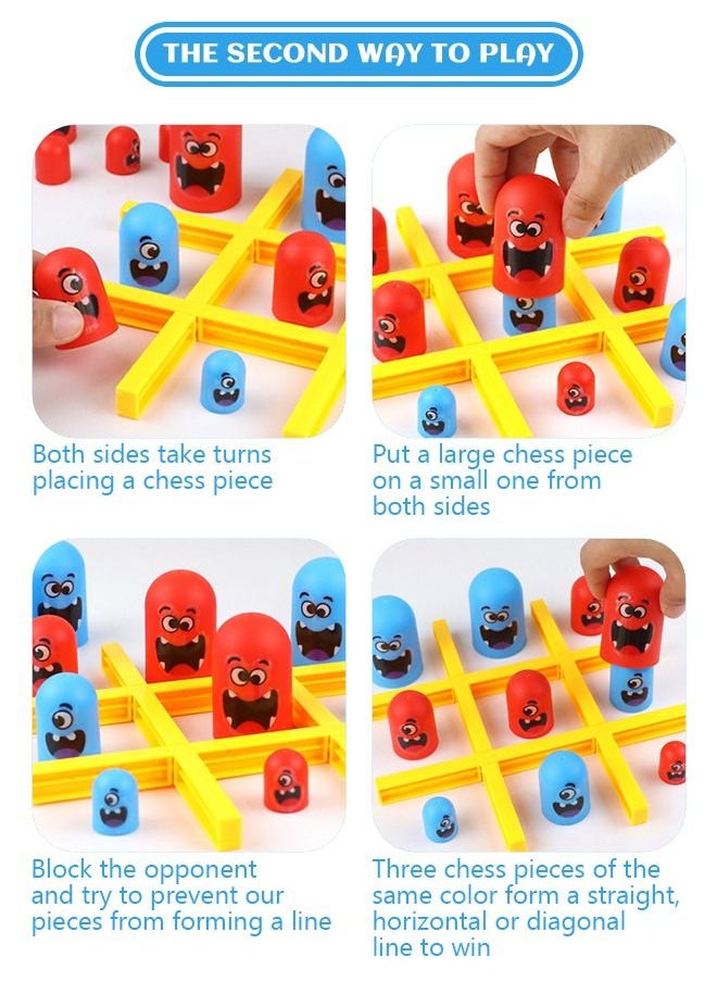 NIBEMINENT - Tic Tac Toe Plastic Board Game Battle for Kids Table Toys Multiple Play Methods - Image 1