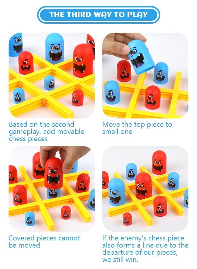 NIBEMINENT - Tic Tac Toe Plastic Board Game Battle for Kids Table Toys Multiple Play Methods - Image 1