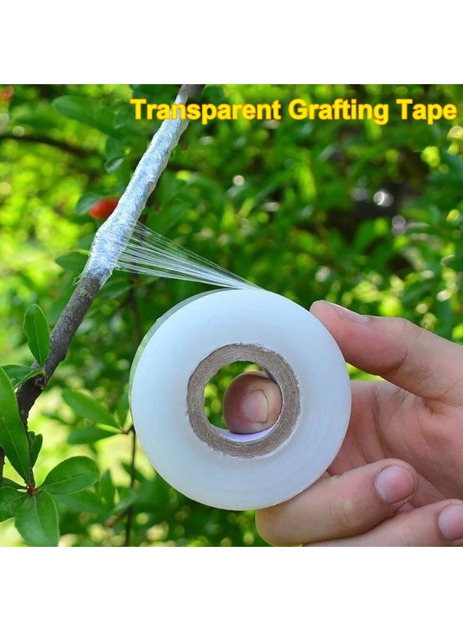 Bukela Parafilm Grafting Tape for Fruit Trees Floral Tape Parafilm Grafting Tools Plant Tape Garden Plant Nursery Tape PE Stretchable Self Adhesive Membrane Clear Floristry Film para Film 4 Pcs - Image 3