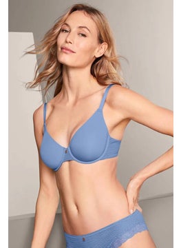 Tchibo Women Plain Underwired Non Padded Bra, Light Blue  - Image 1